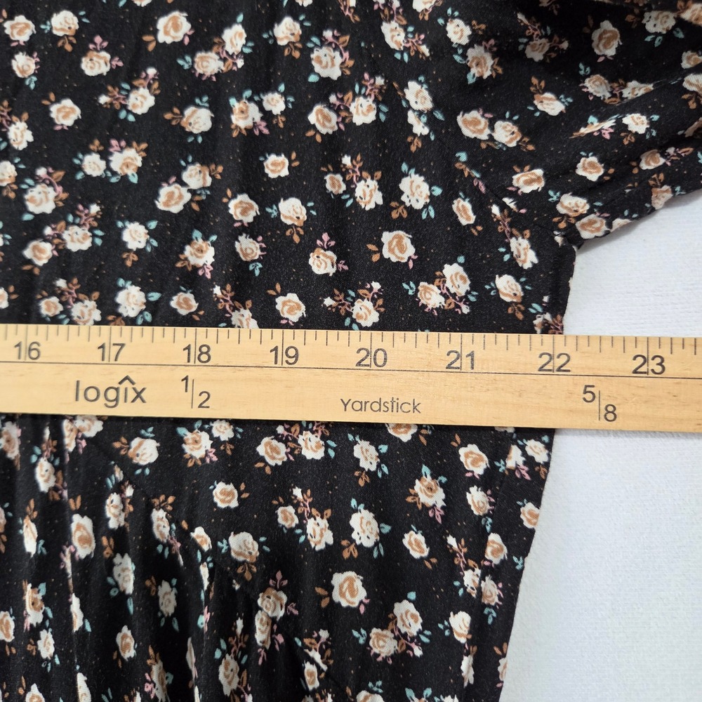 Natural Life Maxi Dress XL Floral Tiered Boho Button Cottagecore Peasant Coastal - Picture 6 of 15